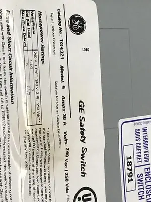 USED GE ENERGY TG4321