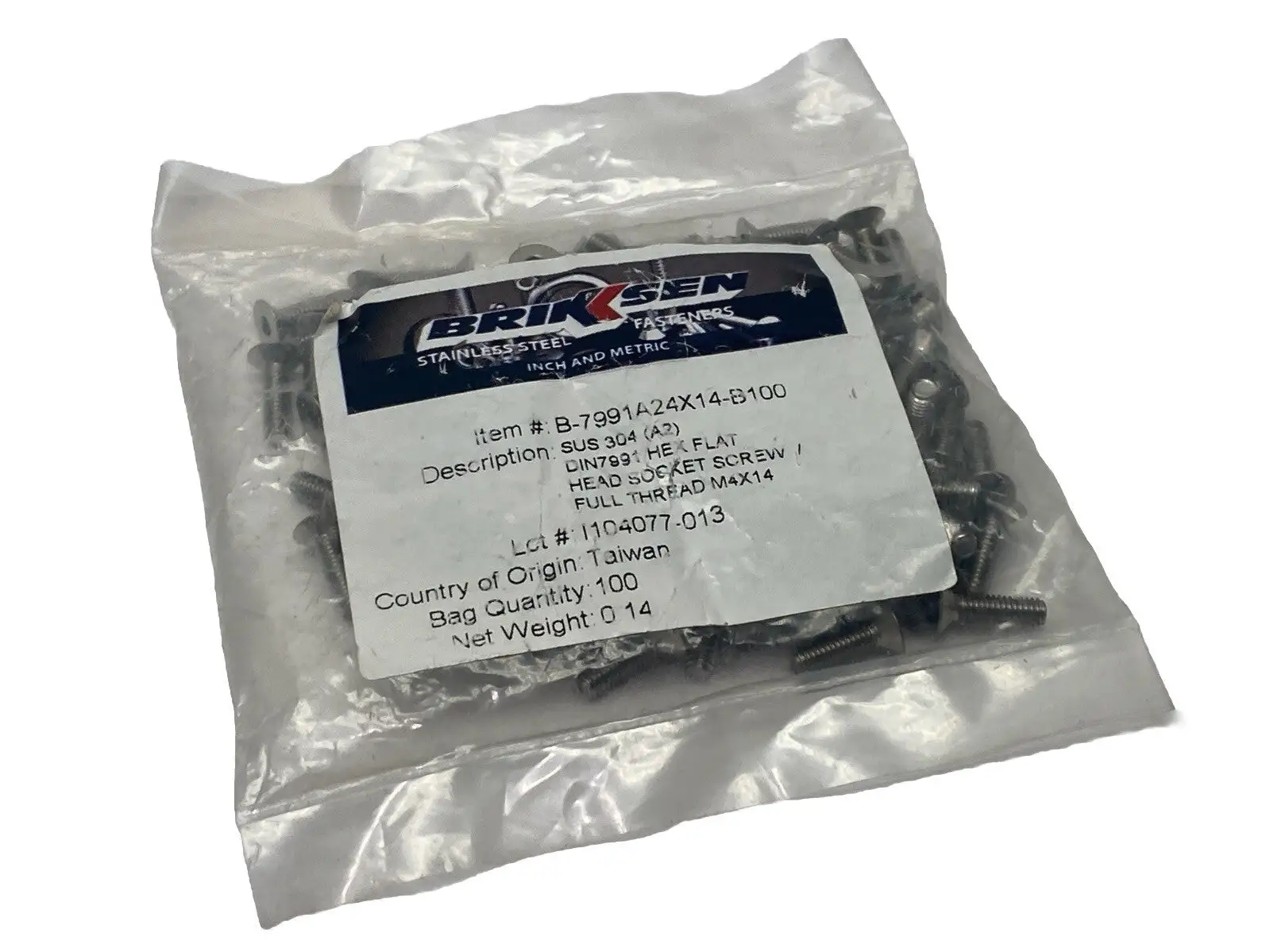 New | in-Stock BRIKKSEN B-7991A24X14-B100 Nuts & Screws | Maverick Industrial Sales #1108738