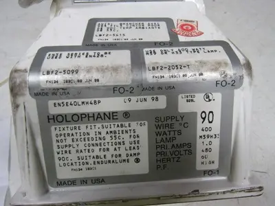 HOLOPHANE EN5E40LMH48P Enduralume Light Fixture 400 Watt 480V 60 Hz Use W/ EN428