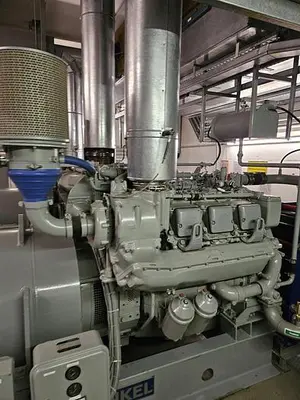 USED 1991 HEINKEL AGGREGATEBAU HE500/396; 500 KW; 400 V; 722 A; 1500 RPM
