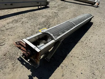 Conveyor, Screw, 6" X 7', Stainless Steel, Less Motor, #5880238