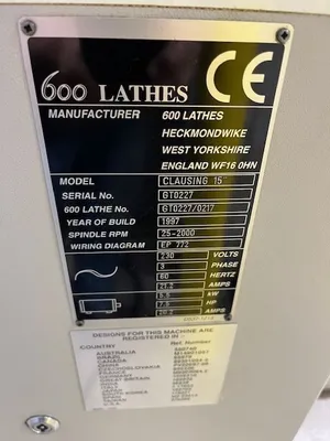 1997 CLAUSING COLCHESTER 15 lathe | Myers Technology Co., LLC (11)