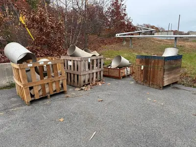 LOT OF LARGE INDUSTRIAL PIPE FITTINGS