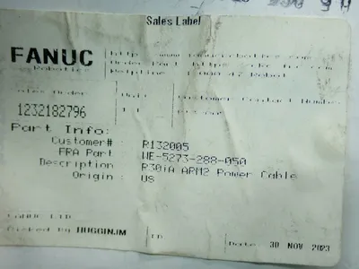 New | in-Stock FANUC WE5273288050 Cable & Wire Ohio US | HGR 24 #1064877