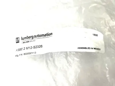 USED BELDEN, LUMBERG AUTOMATION Y-SHAPE MICRO SPLITTER CONNECTOR M12 4-PIN 600000113