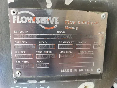 USED FLOWSERVE 4HPX25A