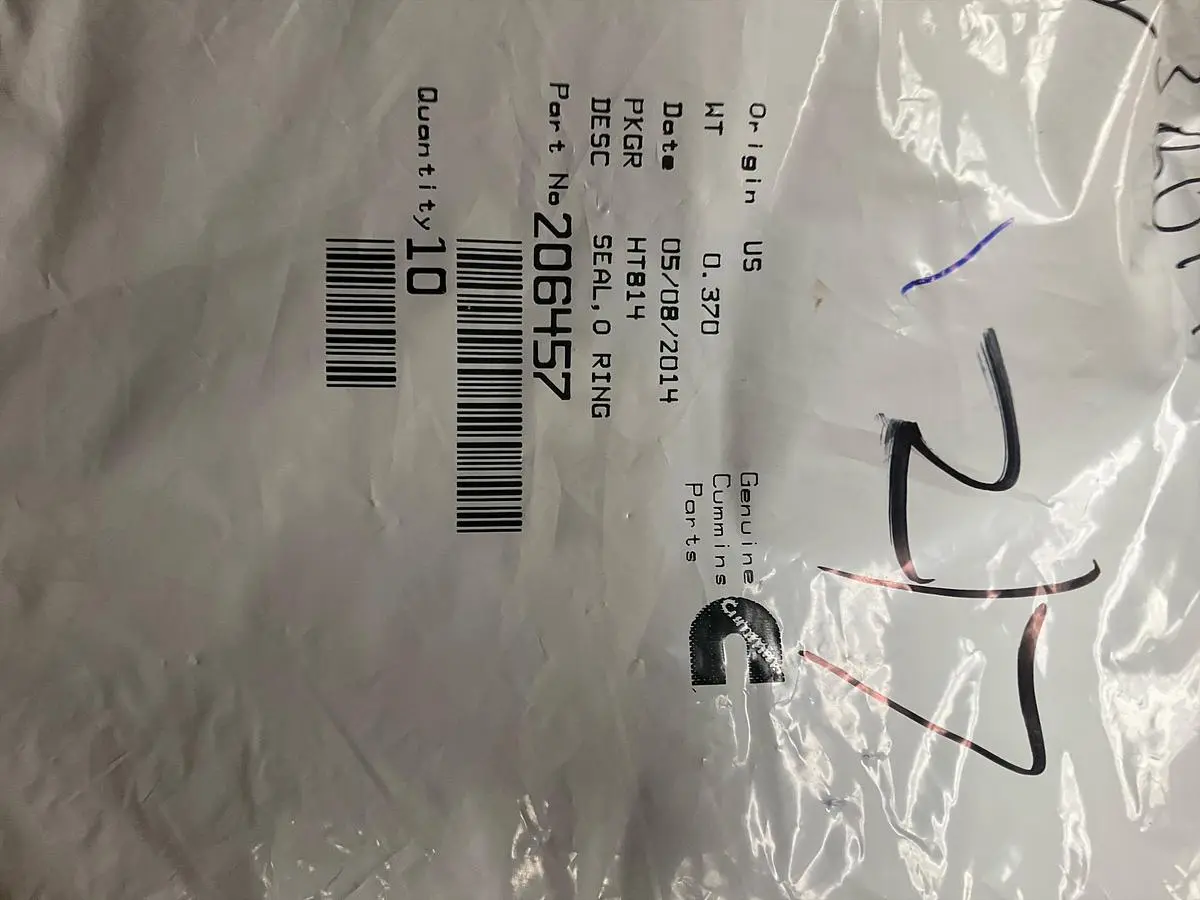 Cummins O-ring seal PN: 206457