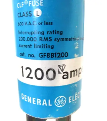 LOT OF 2 NEW GENERAL ELECTRIC GF8B1200 FUSES