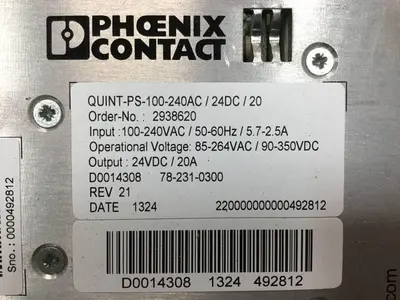 USED PHOENIX CONTACT QUINT-PS-100-240AC/24DC/20