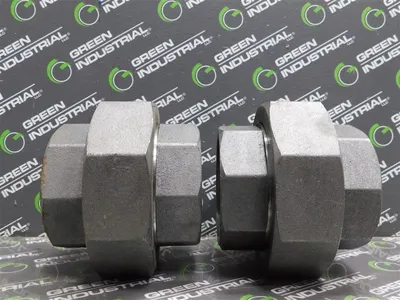 Pair of 2 Unbranded Carbon Steel Union Sockets 3M2 1/2 SP-83 4280 SA105N Used