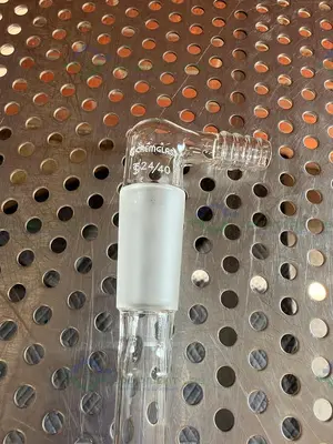 Used CHEMGLASS ADAPTER 24/40 INNER JOINT 90 DEGREE BENT 300 MM LENGTH Glassware - Other California US | Equipment Lab #1469369