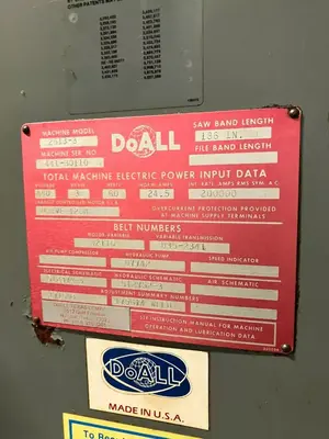 DOALL 2613-3 Vertical Band Saws | Mohawk Machinery (5)