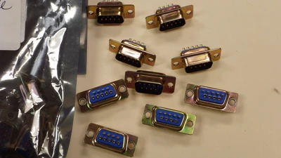 New 9-pin Male to Male D-sub Connectors (Qty 3)