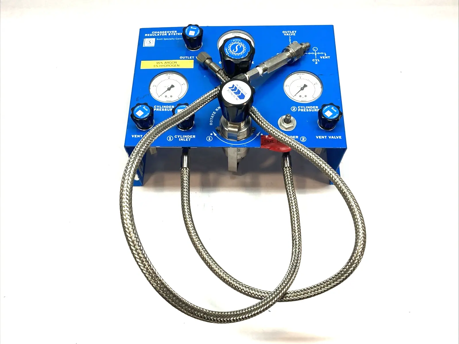 Used Scott Specialty Gases Changeover Regulator System w/ Hoses Regulators Michigan US | Maverick Industrial Sales #1397684