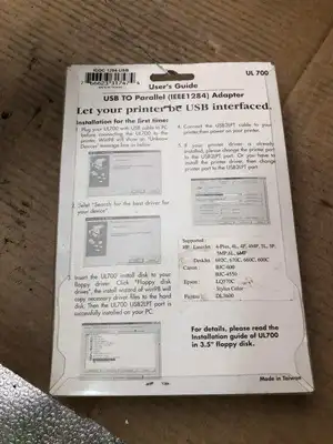 Bi-Tronic Printer USB to Parallel IEEE1284 Adapter ; Driver 4.2v -NIB
