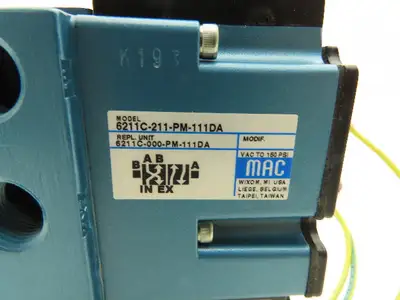MAC 6211C-211-PM-111DA Pneumatic Single Solenoid Valve 120V 3/8"NPT Manifold
