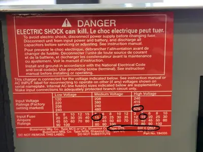 Used HOBART 750H3-24C Battery Chargers British Columbia CA | Lenmark #238402