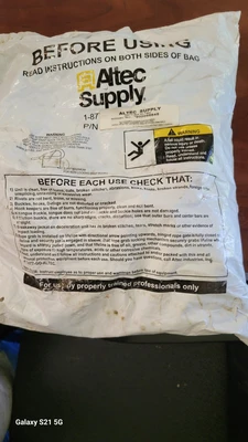NEW ALTEC SUPPLY Altec Supply 900088845 Buckingham Universal Harness …