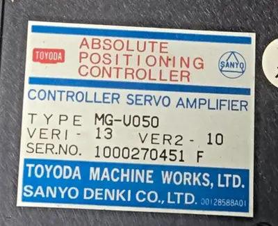 JTEKT TOYODA MG-U050 MGU050 CONTROLLER SERVO AMPLIFIER