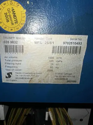 USED HANDTE-MICROPORE-FILTER MF-L 25/5/1