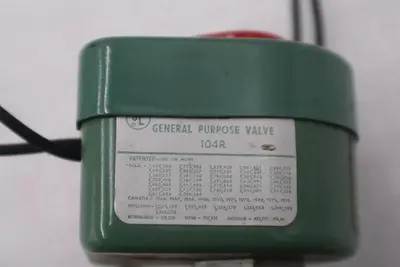 ASCO RED HAT 104R GENERAL PURPOSE SS SOLENOID VALVE  120VDC STOCK K-3636
