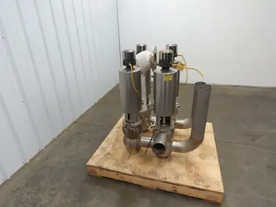 Sudmo DN4"/PN6/1.4404/S SS Sanitary Valve Pneumatic Actuator 4" Outlet Matrix