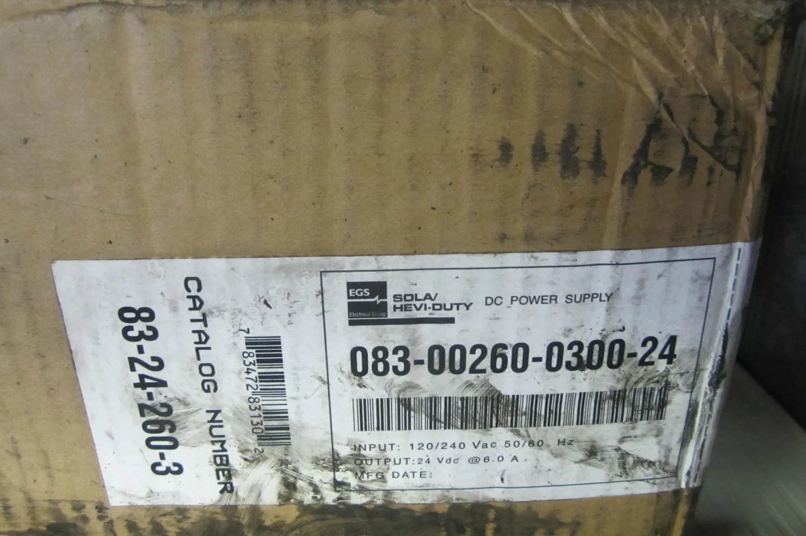 NEW SOLA 083-00260-0300-24 DC POWER SUPPLY 08300260030024