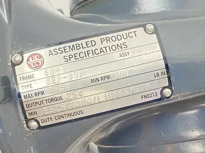 Used Emerson Industrial Gearmotor Right Angle 1725RPM 1PH 1/2HP 115/208-230V Gearmotors Michigan US | Maverick Industrial Sales #1389238