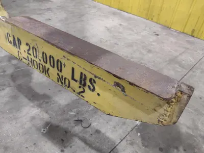 10 TON X 40" WIDE MAZZELLA C-HOOK CRANE COIL LIFTER: STOCK #23568