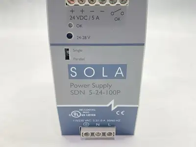 SDN5-24-100P | SolaHD  Power Supply 5A 24VDC - Used
