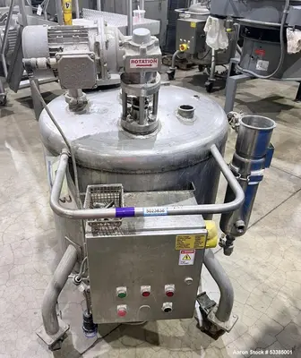 Used Amherst Approximately 75 Gallon 304L Stainless Steel Agitated Pressure Tank