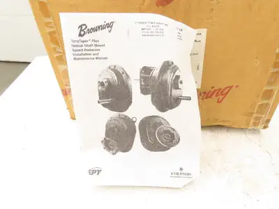 Browning 107SMTP25 Shaft Mount Reducer Gearbox 4.725:1 Ratio 6.4Hp Torque Taper