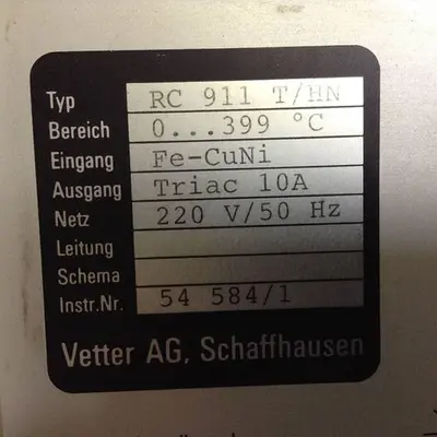 USED VETTER RC 911 T/HN