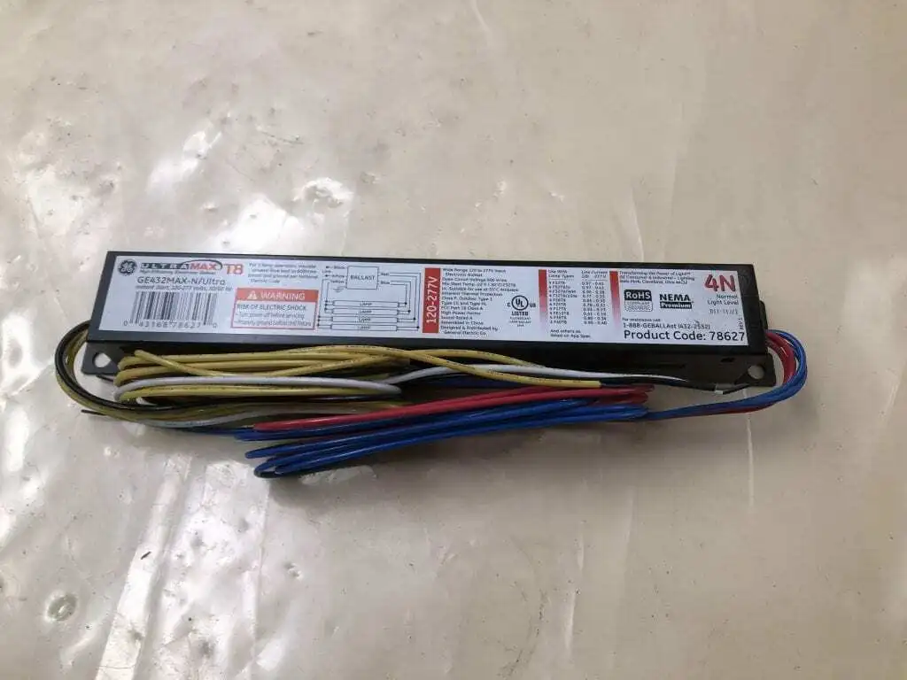 GE Ultramax GE432MAX-N/Ultra 4 Lamp Instant Start T8 Ballast 120-277V 50/60Hz