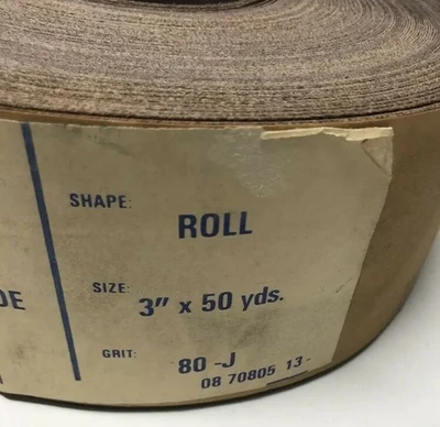 Norton Resinall Metalite Cloth Type 42 Closekote Aluminum Oxide 3"x 50yds 80-J