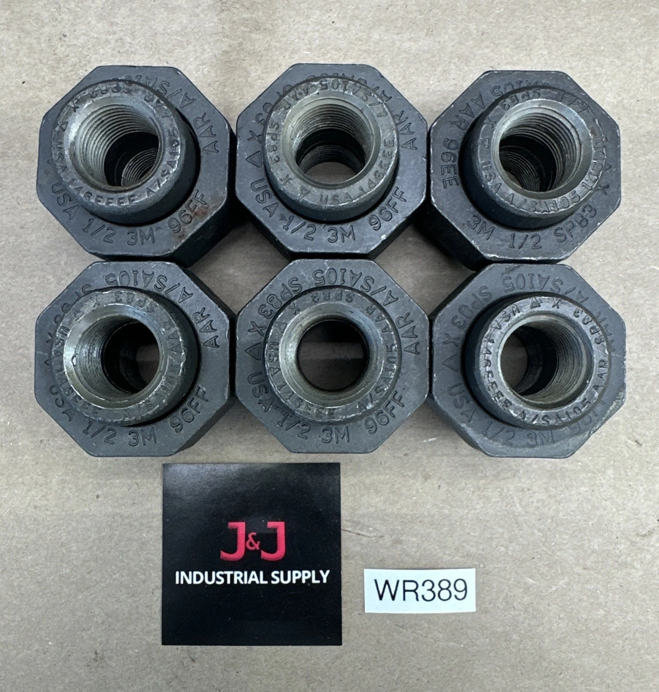 1/2" 3000 Threaded (NPT) Union SA/A105 Forged Steel Fitting || (6) NOS 🇺🇸