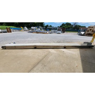 Used Stainless Steel Cleated Flex-wall Belt Conveyor 12"W X 25'L