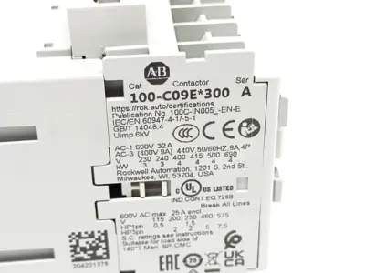 100-C09EJ300 | Allen Bradley  Ser. A Contactor, 9A 3P 24VDC - New
