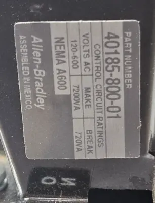 Allen Bradley 509-COD/B Size2 Nema Starter Loc4E40
