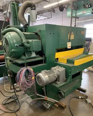 USED TIMESAVERS TB337-2HDA, 37" TOP & BOTTOM ABRASIVE PLANER SYSTEM