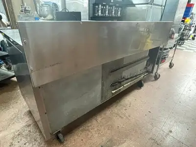 Used Randell Used 72" Randell 9235-32 Stainless 2 Door Worktop Refrigerator with Casters 120V Worktop Refrigerators Illinois US | Falcon Restaurant Supply #1375730