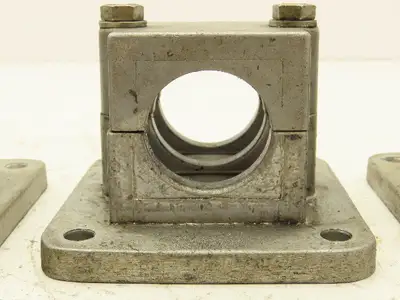 Rose Krieger RFB1500 Flange Clamp 1.5" Round Tube Aluminum 4x4" Base Lot of 4