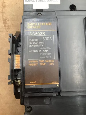 Fuji Electric 600A Earth Leakage Circuit Breaker SG603R; 100-200-440V
