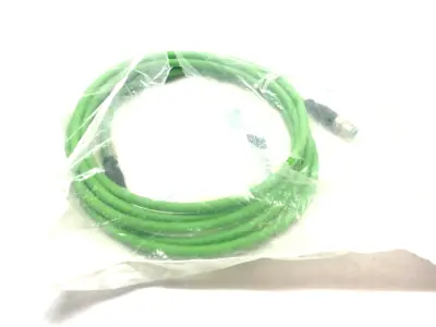 USED BECKHOFF DOUBLE ENDED ETHERCAT CABLE M12 4-PIN 3M LENGTH