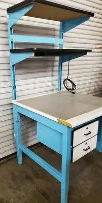 WORKBENCH WITH STORAGE AND LIGHT 36''  X 36''