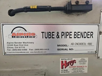 Used 2011 ALPINE AB-CNC80EDL-RBE Pipe, Tube & Bar Benders California US | MachineStation #1705200