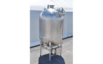 Used Hamilton 500 Gallon Jacketed Tank (Kettle), Full Vacuum / Evaporator