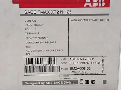 NEW ABB SACE TMAX XT2N 125