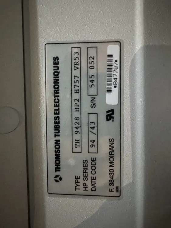 Used Thomson Tubes Electroniques TH 9428 HP2 H757 VR53 Medical Parts Texas US | PT Medical Technologies #1458572