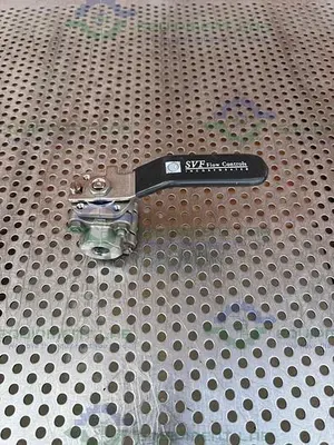 USED SVF -F. C. I. R86666ATSE BALL VALVE 1500 PSI W/ 1/4" THREADED FITTING